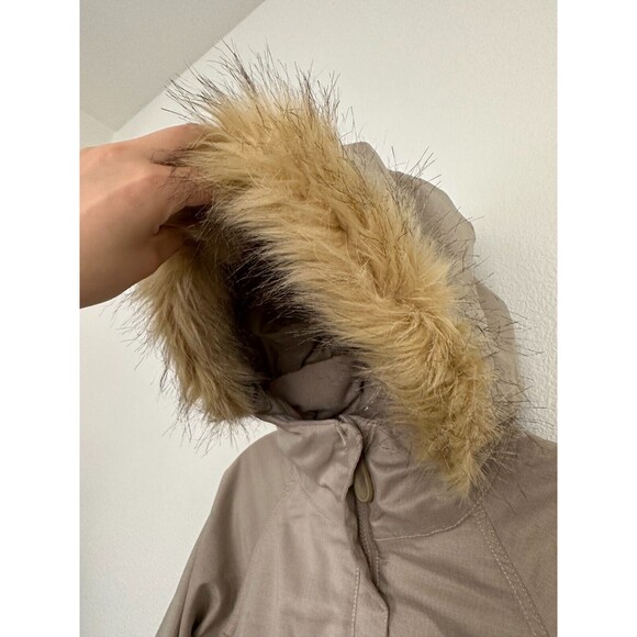 686 Mannual Snowboard Jacket Full Zip Tan Fur Trim Hooded Beige Size Women's XS - Picture 3 of 11